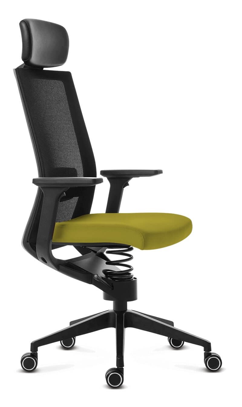Zdravotní kancelářská židle Adaptic EVORA + Žlutozelená